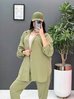 ست مانتو شلوار لنین کمربند Dior کد 2687 در فروشگاه ونوس مد