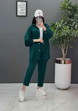 ست مانتو شلوار لنین کمربند Dior کد 2687 در فروشگاه ونوس مد