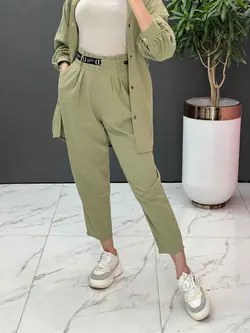 ست مانتو شلوار لنین کمربند Dior کد 2687 در فروشگاه ونوس مد