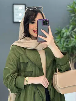 مانتو نازلی بلند کمرگت دار کد 2685 شیک و خاص در ونوس مد