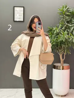 خرید آنلاین مانتو لنین پانچ مغزی دوزی کد 2743 پوشاک ونوس مد