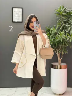 خرید آنلاین مانتو لنین پانچ مغزی دوزی کد 2743 پوشاک ونوس مد