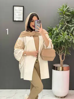 خرید آنلاین مانتو لنین پانچ مغزی دوزی کد 2743 پوشاک ونوس مد