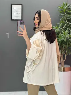 خرید آنلاین مانتو لنین پانچ مغزی دوزی کد 2743 پوشاک ونوس مد