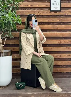 ست مانتو شلوار لنین طرحدار کد 2754 در فروشگاه آنلاین ونوس مد