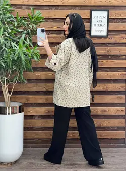 ست مانتو شلوار لنین طرحدار کد 2754 در فروشگاه آنلاین ونوس مد