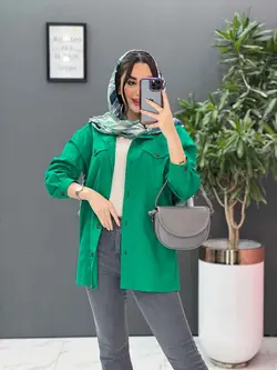 مانتو شومیزی جلودکمه جیب نما کد 2761 در فروشگاه  ونوس مد