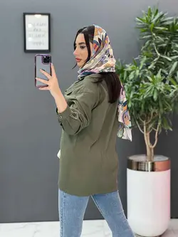 مانتو شومیزی جلودکمه جیب نما کد 2761 در فروشگاه  ونوس مد