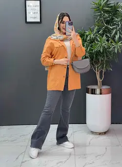 مانتو شومیزی جلودکمه جیب نما کد 2761 در فروشگاه  ونوس مد