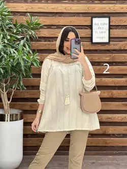 مانتو لنین جلو بسته منگوله دار کد 2766 در مجموعه ونوس مد