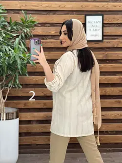 مانتو لنین جلو بسته منگوله دار کد 2766 در مجموعه ونوس مد