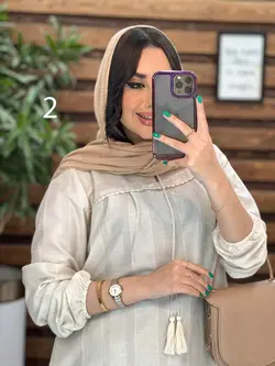 مانتو لنین جلو بسته منگوله دار کد 2766 در مجموعه ونوس مد