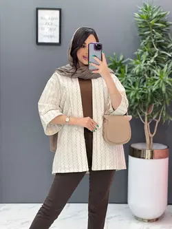 مانتو کوک دوزی آستین پاکتی کد 2781 شیک و خاص در ونوس مد