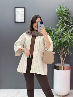 مانتو کوک دوزی آستین پاکتی کد 2781 شیک و خاص در ونوس مد