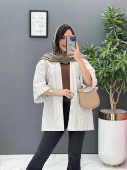 مانتو کوک دوزی آستین پاکتی کد 2781 شیک و خاص در ونوس مد