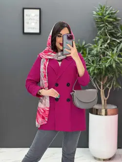 خرید مانتو کتی آستین پاکتی چهار دکمه کد 2787 فروشگاه ونوس مد