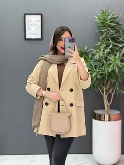 خرید مانتو کتی آستین پاکتی چهار دکمه کد 2787 فروشگاه ونوس مد