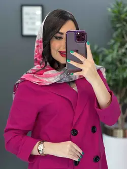 خرید مانتو کتی آستین پاکتی چهار دکمه کد 2787 فروشگاه ونوس مد