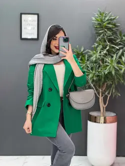 خرید مانتو کتی آستین پاکتی چهار دکمه کد 2787 فروشگاه ونوس مد