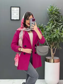 خرید مانتو کتی آستین پاکتی چهار دکمه کد 2787 فروشگاه ونوس مد