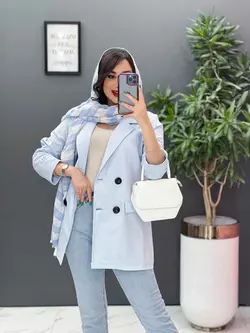 خرید مانتو کتی آستین پاکتی چهار دکمه کد 2787 فروشگاه ونوس مد