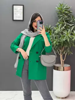 خرید مانتو کتی آستین پاکتی چهار دکمه کد 2787 فروشگاه ونوس مد