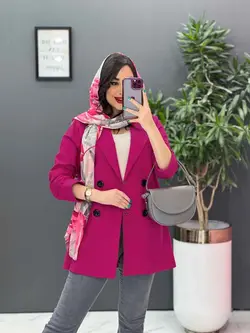 خرید مانتو کتی آستین پاکتی چهار دکمه کد 2787 فروشگاه ونوس مد