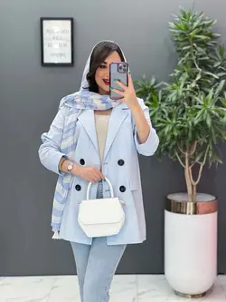 خرید مانتو کتی آستین پاکتی چهار دکمه کد 2787 فروشگاه ونوس مد