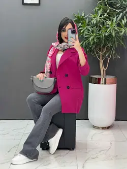 خرید مانتو کتی آستین پاکتی چهار دکمه کد 2787 فروشگاه ونوس مد