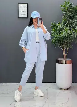 ست مانتو شلوار لنین کمربند Dior کد 2800 در فروشگاه ونوس مد