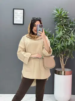 خرید آنلاین مانتو جلو بسته جیب برش دار کد 2820 پوشاک ونوس مد