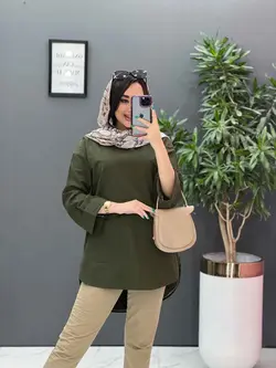 خرید آنلاین مانتو جلو بسته جیب برش دار کد 2820 پوشاک ونوس مد