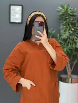 خرید آنلاین مانتو جلو بسته جیب برش دار کد 2820 پوشاک ونوس مد