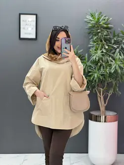 خرید آنلاین مانتو جلو بسته جیب برش دار کد 2820 پوشاک ونوس مد