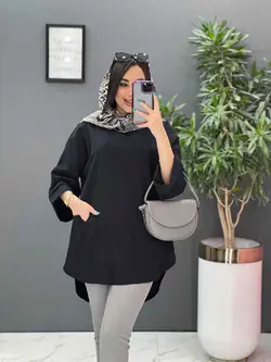 خرید آنلاین مانتو جلو بسته جیب برش دار کد 2820 پوشاک ونوس مد