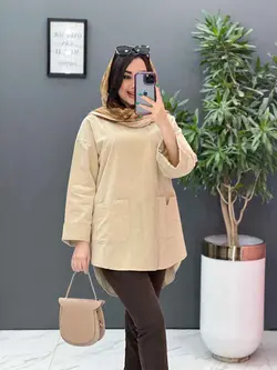 خرید آنلاین مانتو جلو بسته جیب برش دار کد 2820 پوشاک ونوس مد