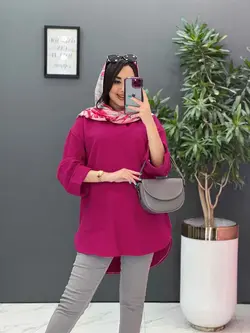 خرید آنلاین مانتو جلو بسته جیب برش دار کد 2820 پوشاک ونوس مد