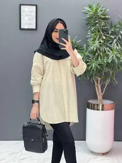 خرید اینترنتی مانتو لنین دانشجویی دوجیب کد 2837 فروشگاه ونوس