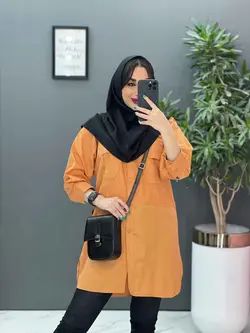 خرید اینترنتی مانتو لنین دانشجویی دوجیب کد 2837 فروشگاه ونوس