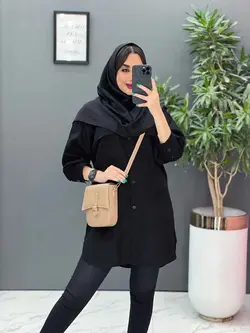 خرید اینترنتی مانتو لنین دانشجویی دوجیب کد 2837 فروشگاه ونوس