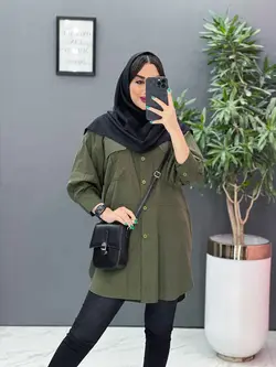 خرید اینترنتی مانتو لنین دانشجویی دوجیب کد 2837 فروشگاه ونوس