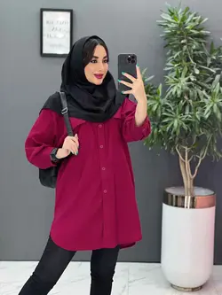 خرید اینترنتی مانتو لنین دانشجویی دوجیب کد 2837 فروشگاه ونوس