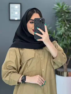 خرید اینترنتی مانتو لنین دانشجویی دوجیب کد 2837 فروشگاه ونوس