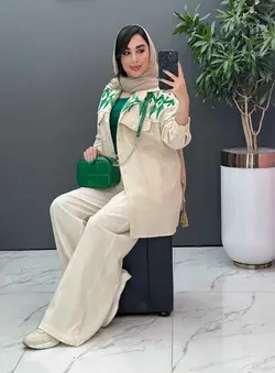 خرید آنلاین مانتو لنین گلدوزی آستین ریش کد 2845 ونوس مد