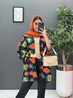 مانتو نخی طرح دار کوک دوزی کد 2858 شیک و خاص مجموعه ونوس مد
