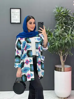 مانتو نخی طرح دار کوک دوزی کد 2858 شیک و خاص مجموعه ونوس مد