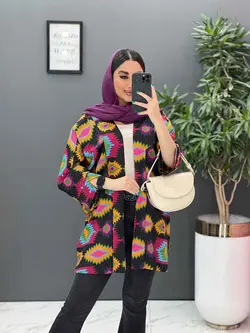 مانتو نخی طرح دار کوک دوزی کد 2858 شیک و خاص مجموعه ونوس مد