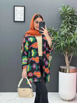 مانتو نخی طرح دار کوک دوزی کد 2858 شیک و خاص مجموعه ونوس مد