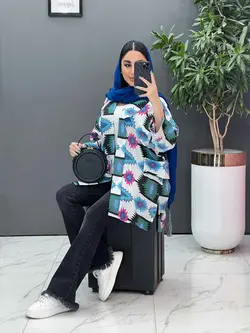 مانتو نخی طرح دار کوک دوزی کد 2858 شیک و خاص مجموعه ونوس مد