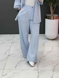 خرید اینترنتی ست مانتو شلوار لنین تک جیب شلوار بگ کد 2857